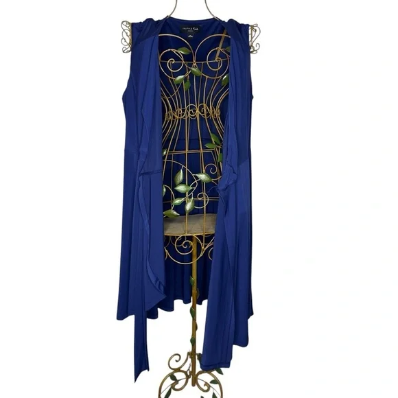 Truth & Fable Women’s Jersey Layer Wrap Dress Women’s Size 2XL PLUS - Navy Blue - Picture 6 of 14